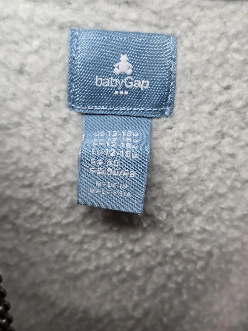 GAP Kids Grey Hooded Zip Sweatshirt